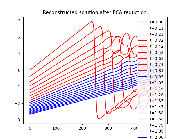 Reconstructed solution after PCA reduction.