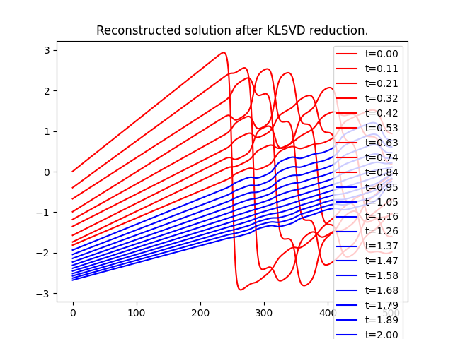 Reconstructed solution after KLSVD reduction.