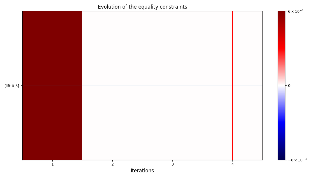 Evolution of the equality constraints